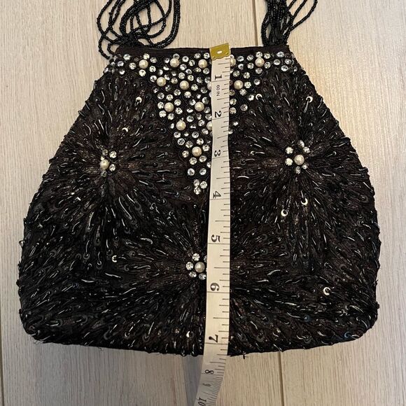 Vintage black beaded evening bag - Picture 9 of 9